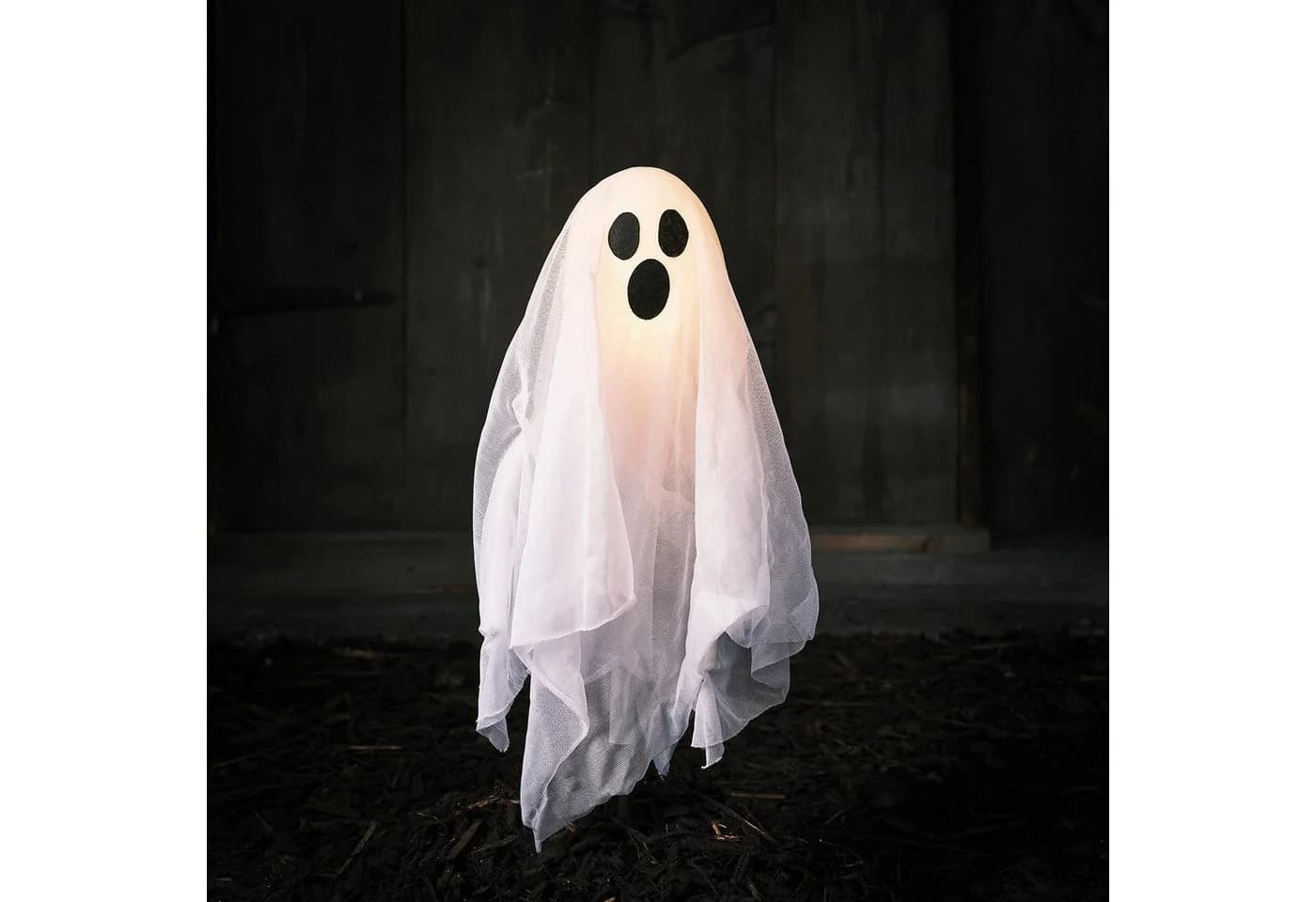 Lights4fun LED-Dekofigur Spook Geist 40cm mit Timer - Bild 3