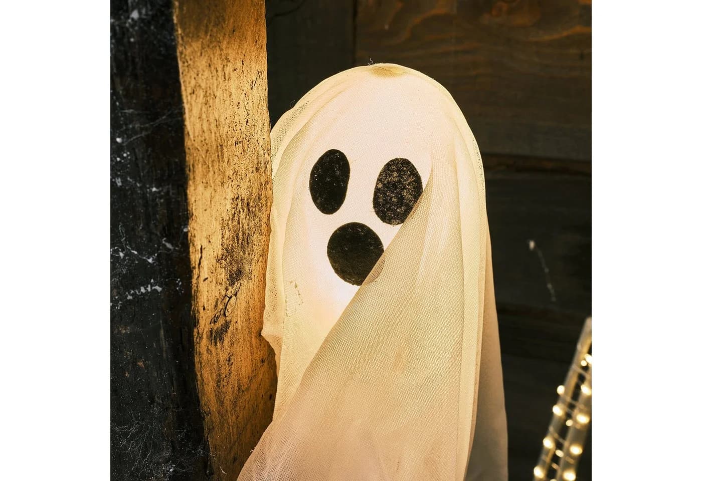 Lights4fun LED-Dekofigur Spook Geist 40cm mit Timer - Bild 4