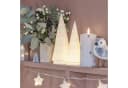 Lights4fun LED-Dekofigur 2er Set Keramik Weihnachtsbäume Weiß Bild 1