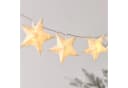 Lights4fun LED-Lichterkette 10er Papiersterne Warmweiß Bild 1