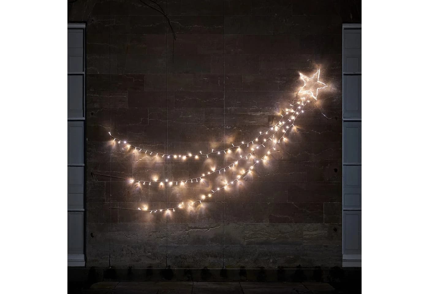 Lights4fun LED-Stern für außen Bicolor LED Sternschnuppe