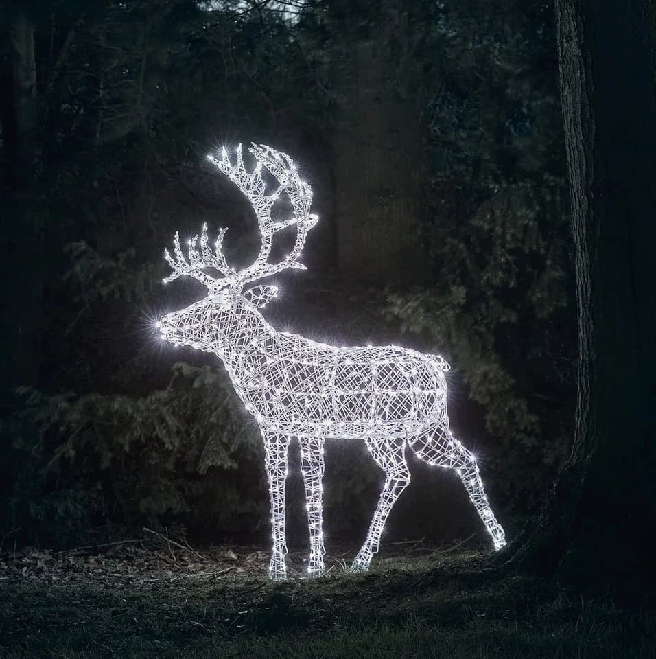 Lights4fun LED-Dekofigur Arkendale Bicolor LED Rentier - Bild 4