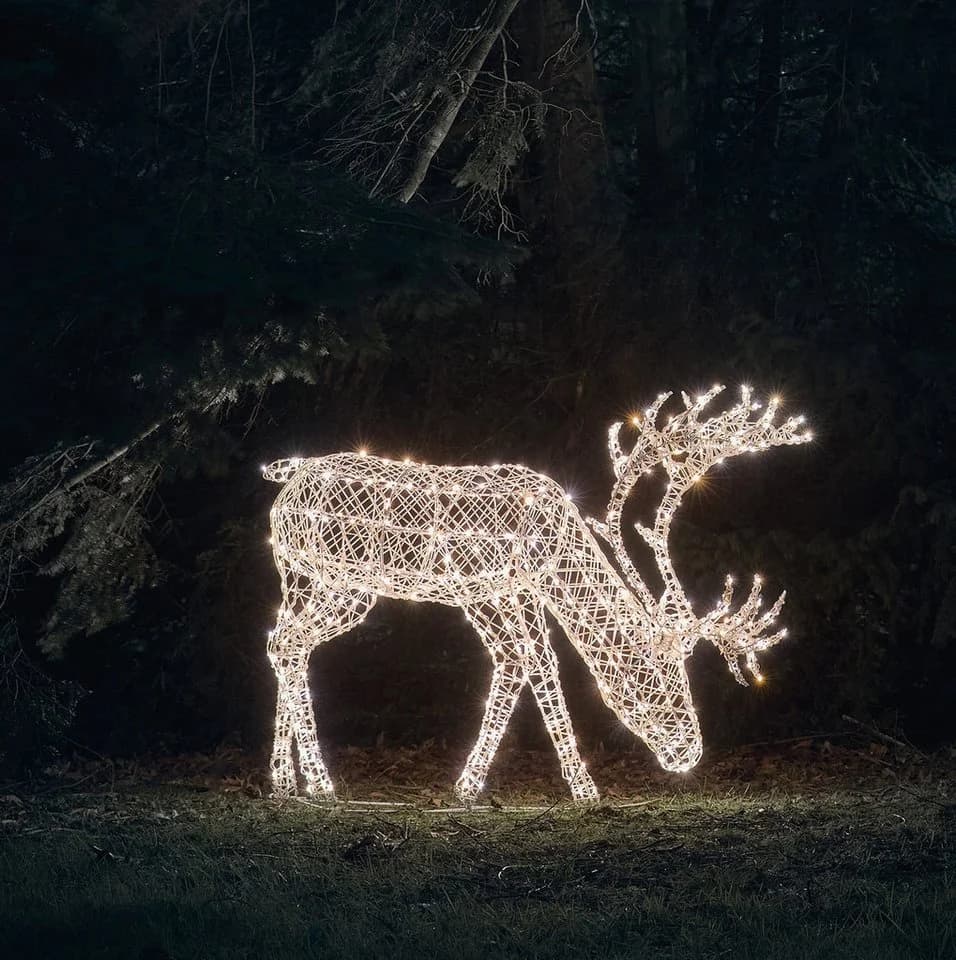 Lights4fun LED-Dekofigur Arkendale Rentier Weiß 110cm - Bild 3