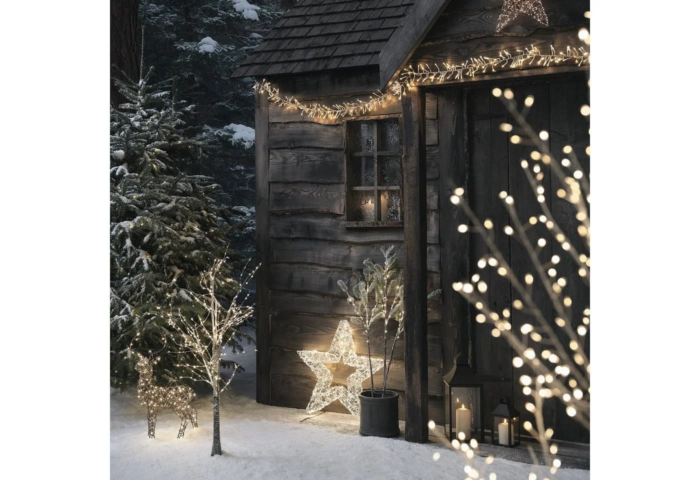 Lights4fun LED-Dekofigur Mini LED-Rentier Hirsch Studley