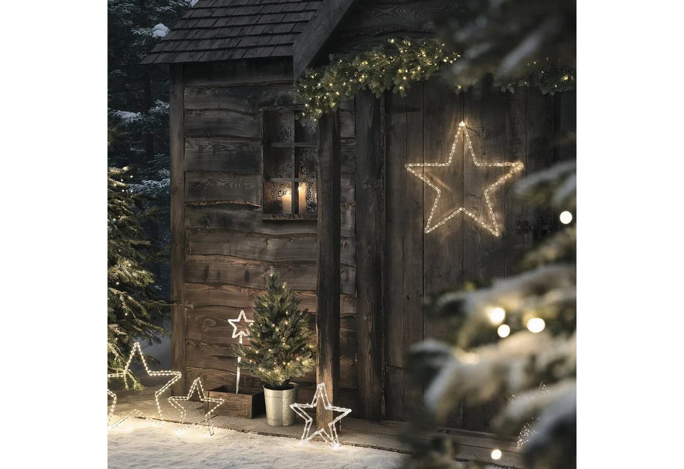 Lights4fun LED-Stern 60cm Acryl LED Stern Weihnachtsdeko