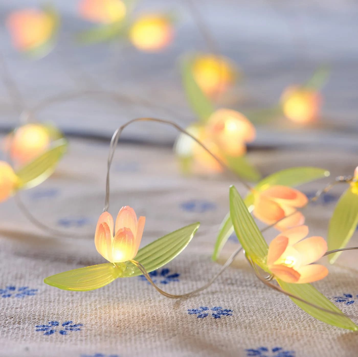 Lights4fun LED-Lichterkette 20er Micro Rosen Außen Rosa - Bild 2