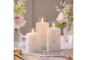 Lights4fun LED-Kerze 3er Set TruGlow® mit Blumen & Fernbedienung Bild 2