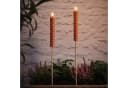 Lights4fun LED Gartenleuchte 2er Set TruGlow® Solar Stabkerzen Terracotta Bild 1
