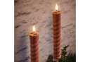 Lights4fun LED Gartenleuchte 2er Set TruGlow® Solar Stabkerzen Terracotta Bild 2