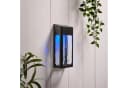Lights4fun LED Solar Wandleuchte Glas Crackle-Look Schwarz Bild 3