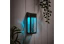 Lights4fun LED Solar Wandleuchte Glas Crackle-Look Schwarz Bild 4