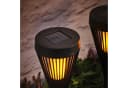 Lights4fun LED Gartenleuchte 2er Set Solar Gartenfackeln Schwarz Bild 2