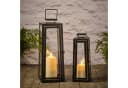 Lights4fun LED Laterne 2er Set Metall Laternen Schwarz TruGlow® Kerzen Bild 1
