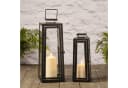 Lights4fun LED Laterne 2er Set Metall Laternen Schwarz TruGlow® Kerzen Bild 2