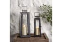 Lights4fun LED Laterne Porto Solar Laternen Duo mit TruGlow® Kerzen Bild 1