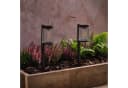 Lights4fun Solar-Wegleuchten 2er Set Schwarz Warmweiß LED Garten Bild 1