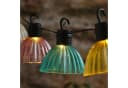 Lights4fun Solar Lichterkette Pastellfarben 10 LEDs Warmweiß 8 Effekte Bild 1