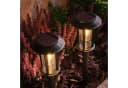 Lights4fun Solar-Wegeleuchte "Syon" 2er Set Schwarz Transparent Bild 1