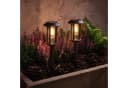 Lights4fun Solar-Wegeleuchte "Syon" 2er Set Schwarz Transparent Bild 2