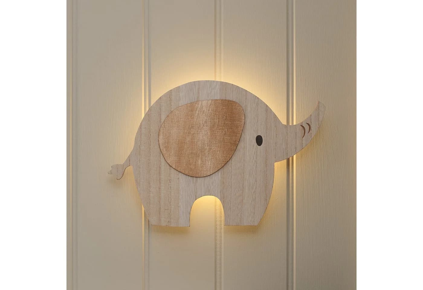 Lights4fun LED Wandleuchte Ernie der Elefant mit Fernbedienung & Timer - Bild 2