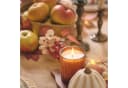 Lights4fun LED-Kerze TruGlow® im geriffelten Glas mit Fernbedienung Orange Bild 1