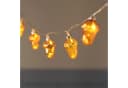 Lights4fun LED-Lichterkette 10er mit Glas-Eicheln Timer Warmweiß Bernstein Bild 2