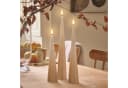 Lights4fun LED-Kerze 3er Set TruGlow® Kegelkerzen Fernbedienung Bronze-Ombre Bild 2