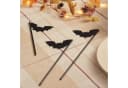 Lights4fun 3er Set Halloween Fledermaus Gartenstecker Schwarz Bild 1