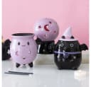 Kawaii Duftlampe Rosa Keramik mit Fledermausflügeln Bild 3