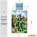 Familando Kinderbettwäsche Minecraft Battle 100% Baumwolle Bunt Weiß Bild 4