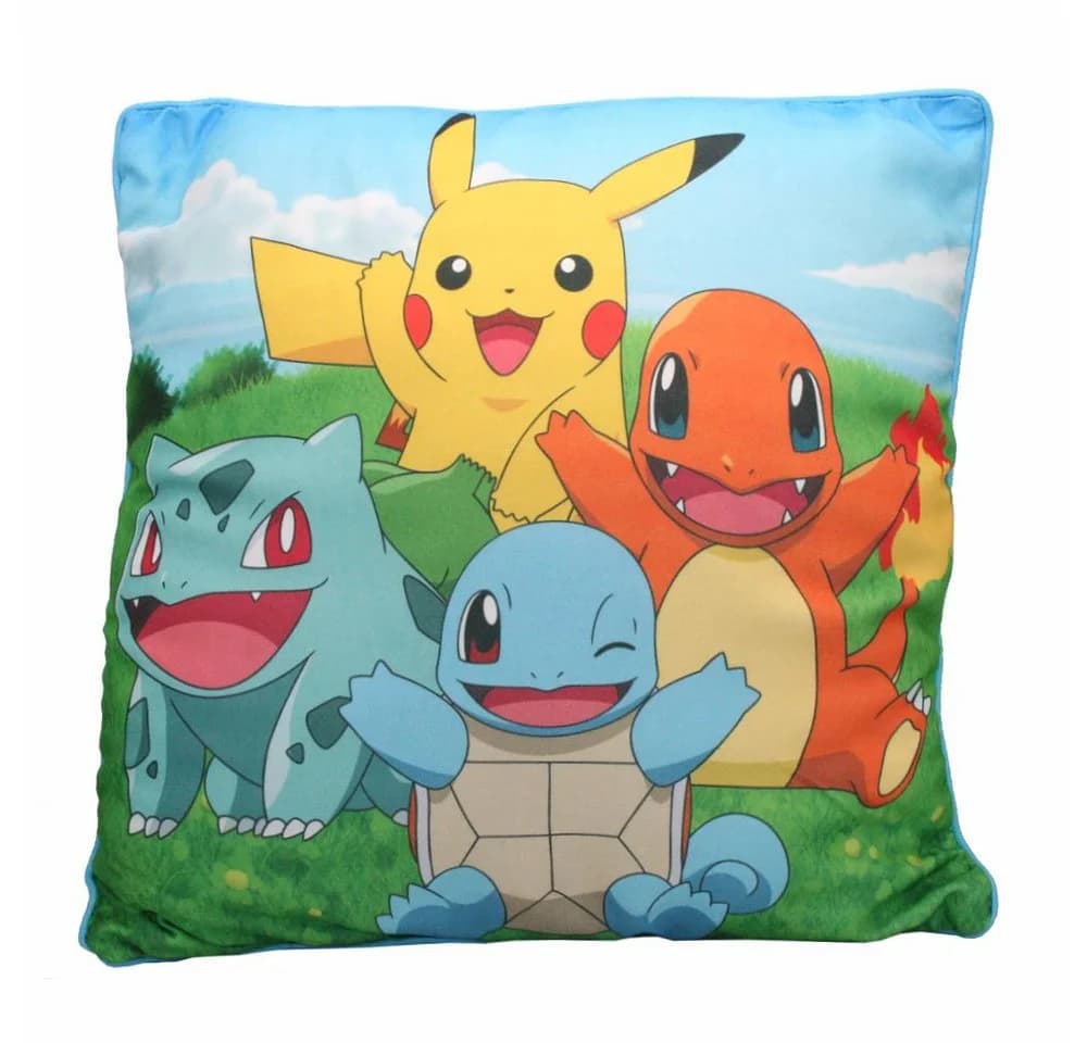 POKÉMON Dekokissen Pikachu, Bisasam, Glumanda & Schiggy 40x40 cm - Bild 2
