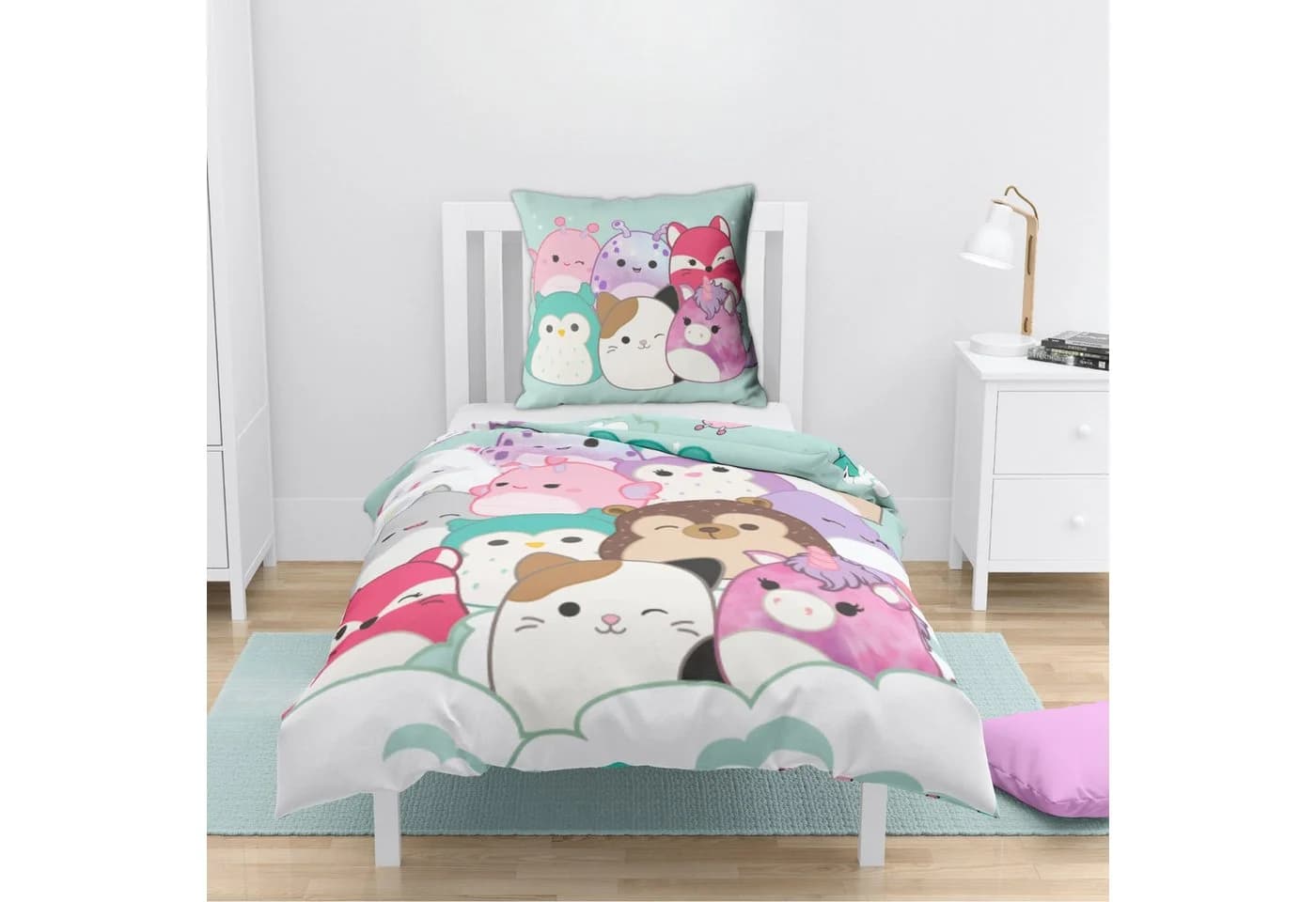MTOnlinehandel Bettwäsche Squishmallows 2-teilig Bunt Baumwolle
