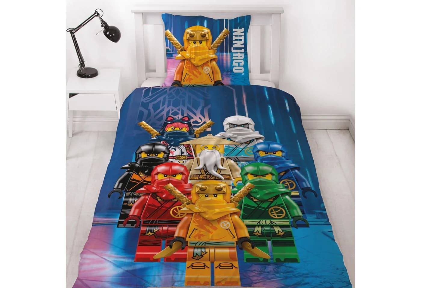 MTOnlinehandel Bettwäsche Lego Ninjago Team Power Bunt 2-teilig
