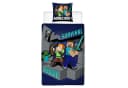MTOnlinehandel Minecraft Bettwäsche 135x200 cm + 80x80 cm, Geschenk für Gamer, Microfaser Bild 2