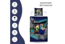MTOnlinehandel Minecraft Bettwäsche 135x200 cm + 80x80 cm, Geschenk für Gamer, Microfaser Bild 4