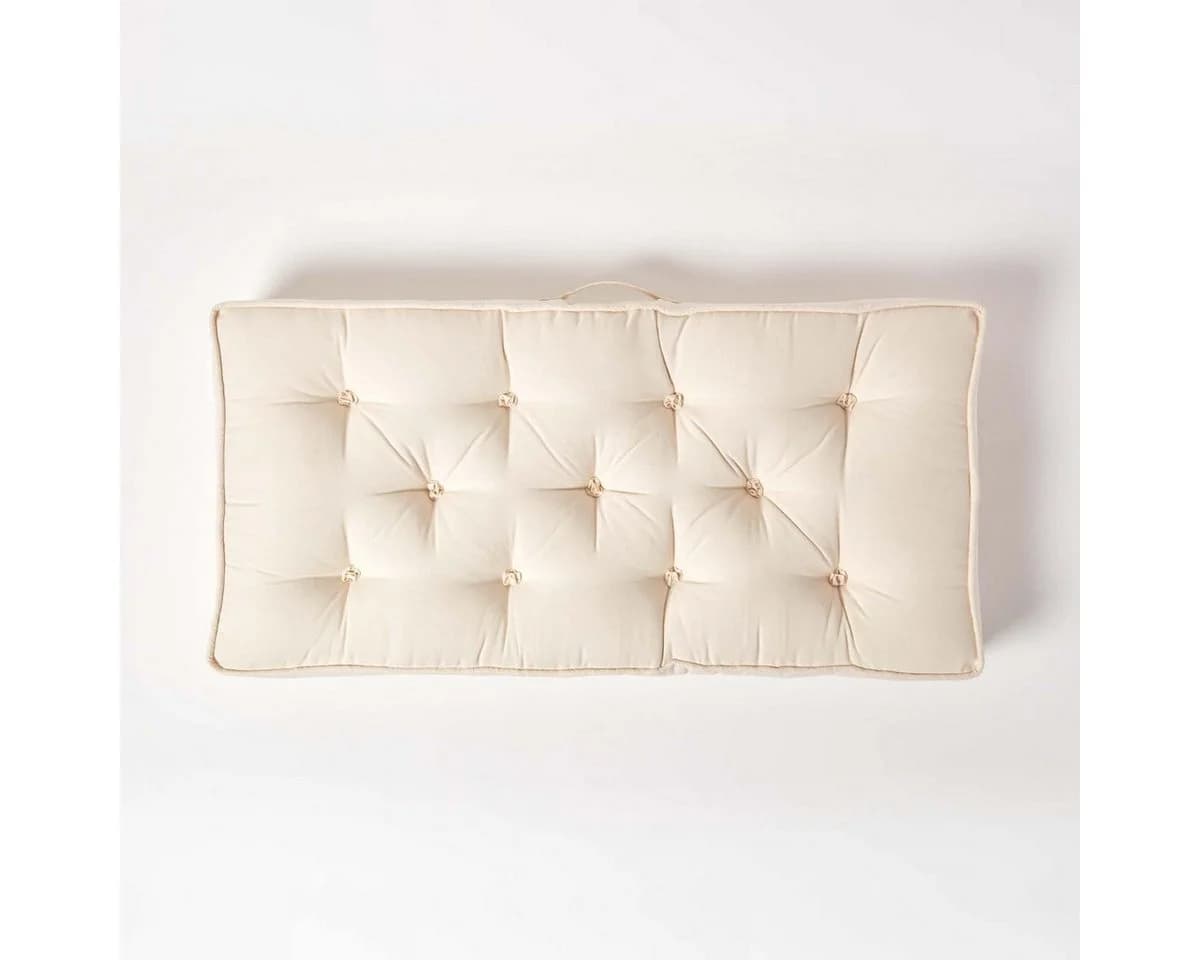 Homescapes Sitzkissen Creme 10 cm Dick Sofaauflage - Bild 3