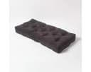 Homescapes Sitzkissen Sofa-Auflage Schwarz Veloursbezug Bild 1