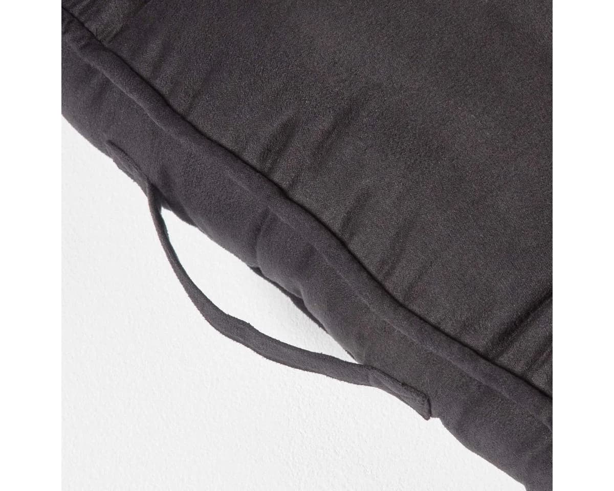 Homescapes Sitzkissen Sofa-Auflage Schwarz Veloursbezug - Bild 4