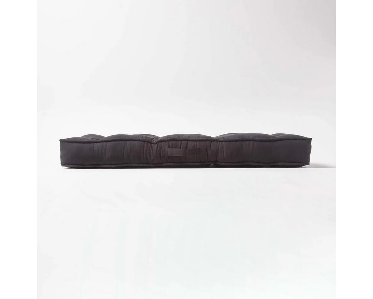 Homescapes Sitzkissen Sofa-Auflage Schwarz Veloursbezug - Bild 5