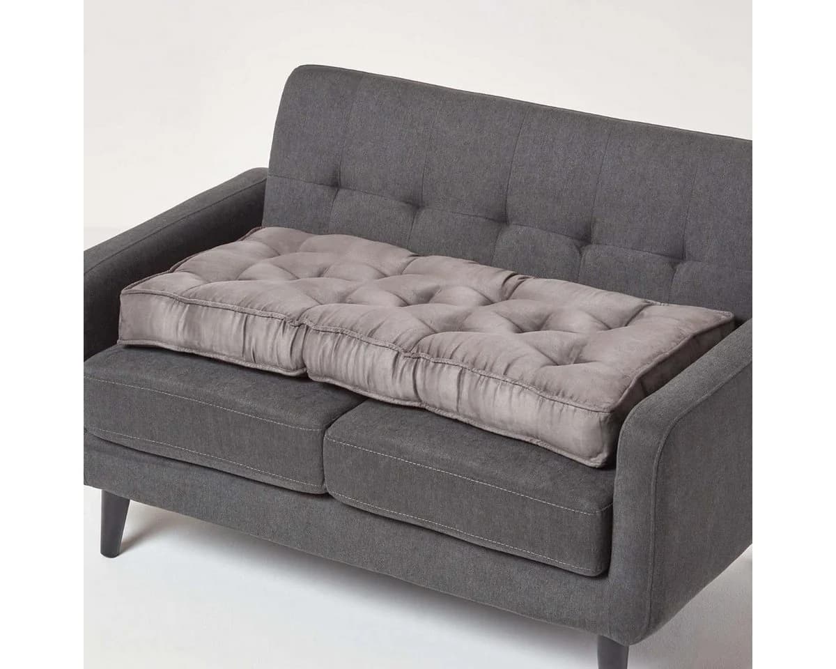 Homescapes Sitzkissen Sofa-Auflage Grau 100 x 48 cm - Bild 2