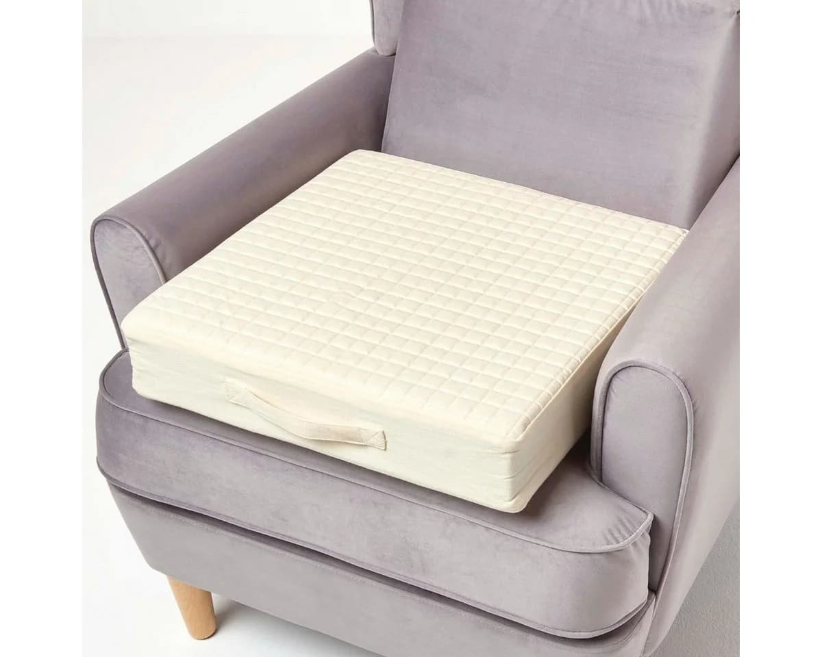 Homescapes Sitzkissenbezug 50x50 Baumwolle Creme
