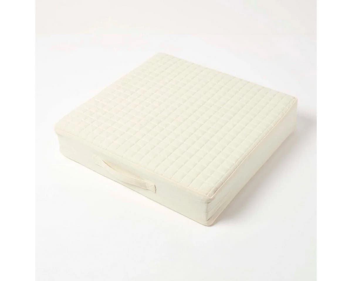 Homescapes Sitzkissenbezug 50x50 Baumwolle Creme - Bild 5