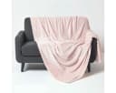 Homescapes Plaid Samt-Jacquard-Decke Mora Rosa Bild 1