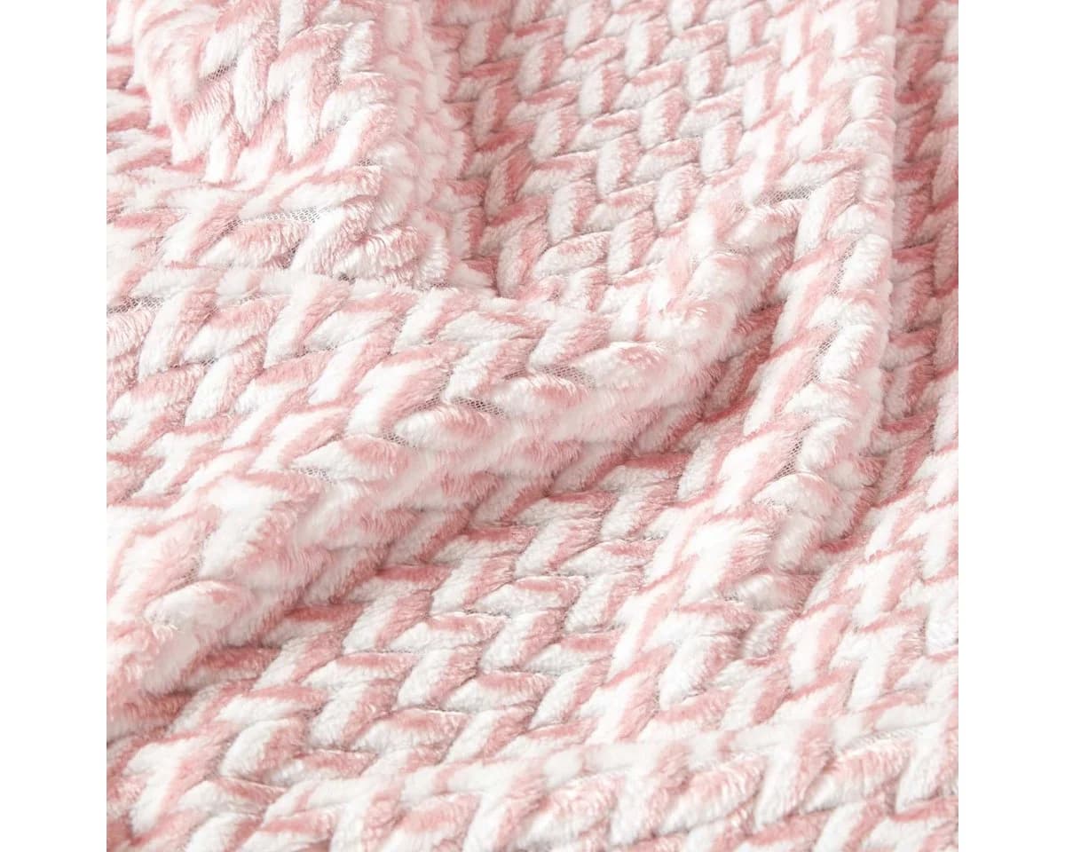 Homescapes Plaid Samt-Jacquard-Decke Mora Rosa - Bild 5