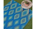Homescapes Outdoorteppich Amber Blau-Grün Polypropylen Bild 1