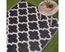 Homescapes Outdoorteppich Nola Schwarz-Weiß Polypropylen Bild 1
