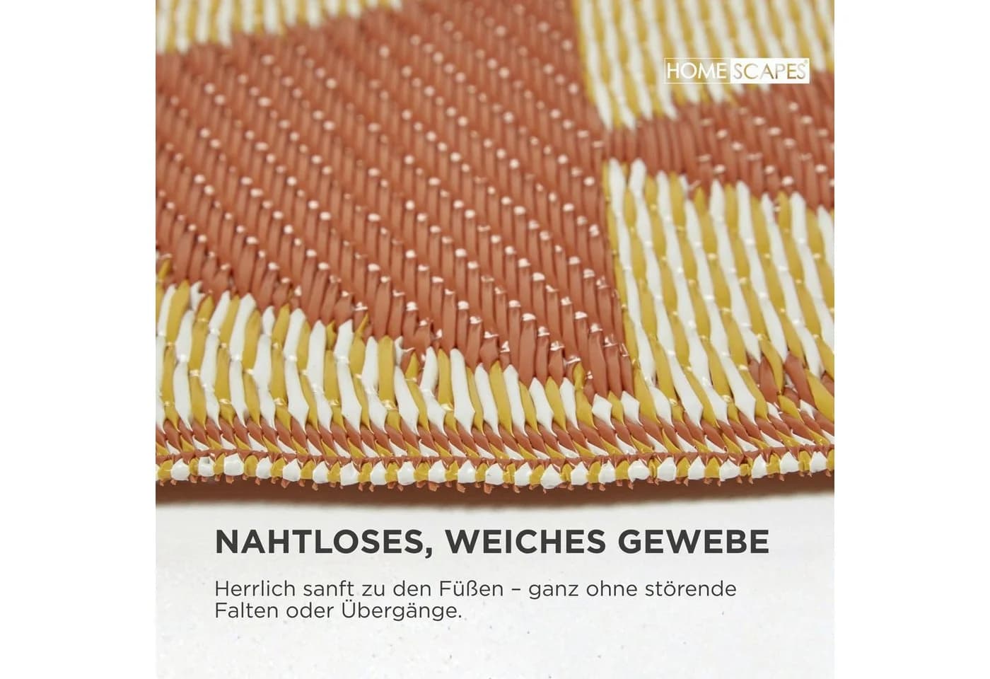 Homescapes Outdoorteppich Anya Ethno-Muster Orange-Rot - Bild 3