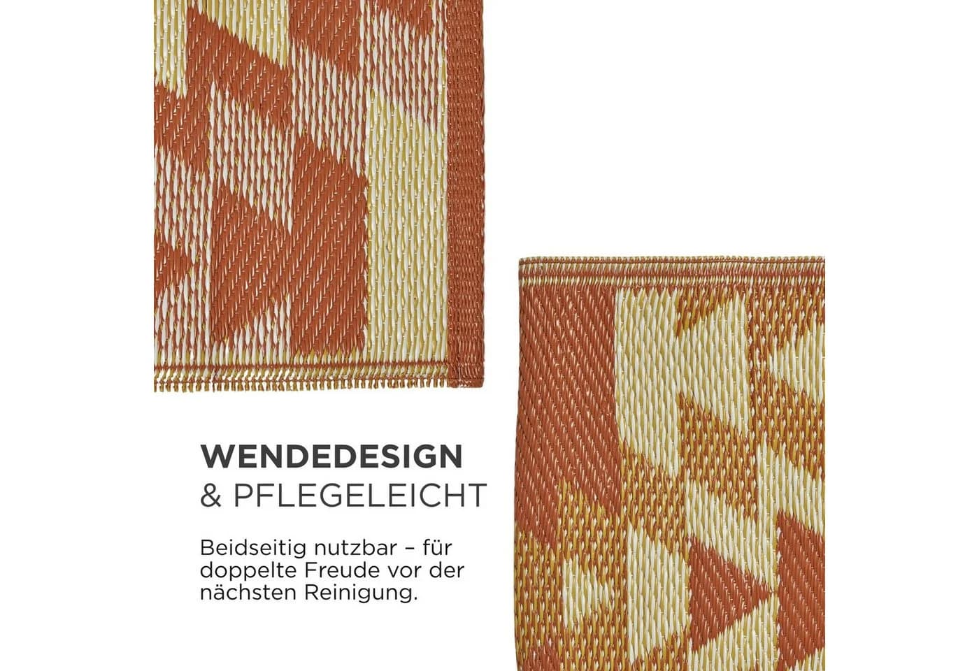 Homescapes Outdoorteppich Anya Ethno-Muster Orange-Rot - Bild 5
