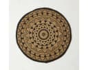 Homescapes Teppich Mandala 70 cm Jute Schwarz Bild 1