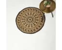 Homescapes Teppich Mandala 70 cm Jute Schwarz Bild 2
